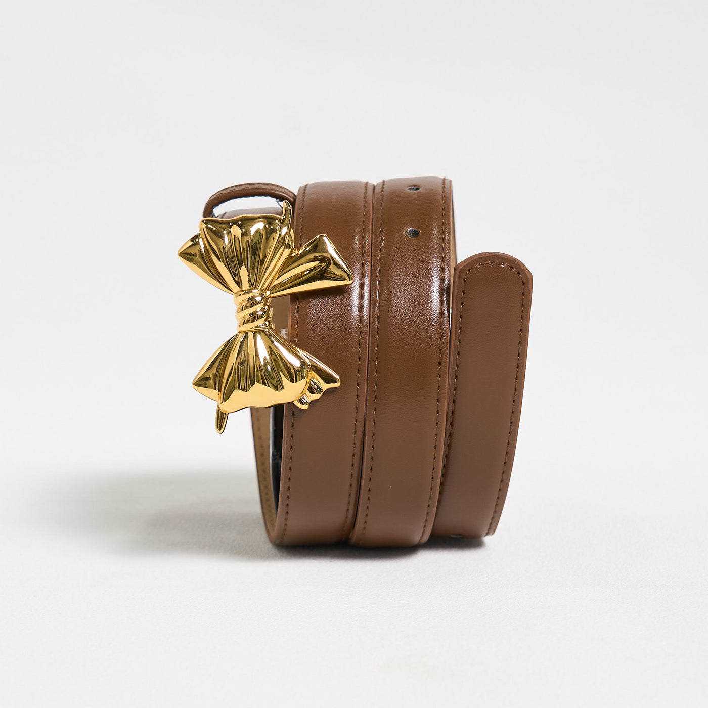 Women's Western Cowgirl Bowknot Buckle Leather Belt