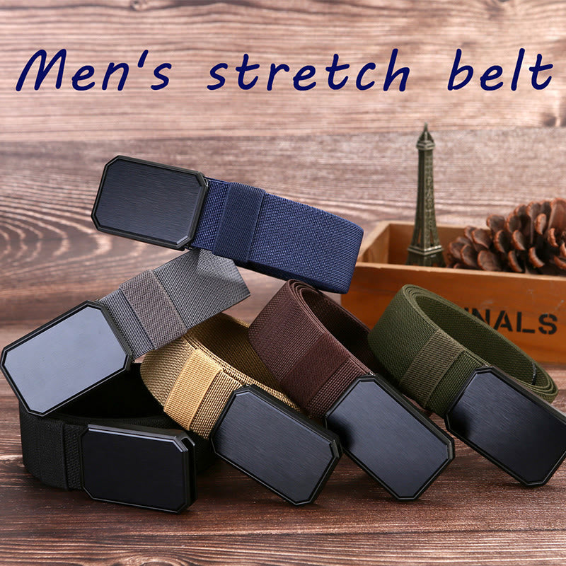 Men's Stretch Nylon Magnet Buckle Belt