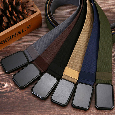 Men's Stretch Nylon Magnet Buckle Belt
