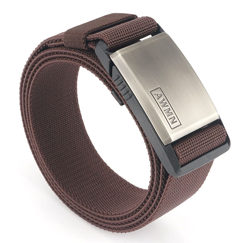 Men's Stretch Nylon Magnetic Clasp Buckle Belt