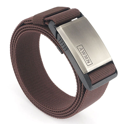 Men's Stretch Nylon Magnetic Clasp Buckle Belt