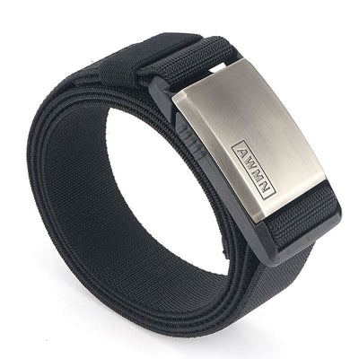 Men's Stretch Nylon Magnetic Clasp Buckle Belt