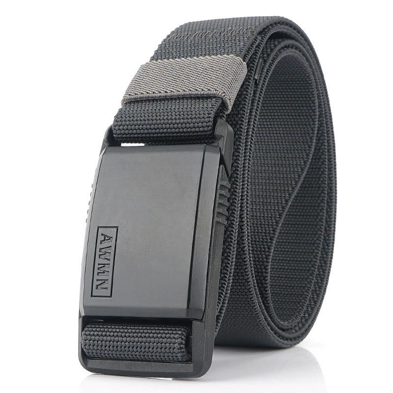 Men's Stretch Nylon Magnetic Clasp Buckle Belt