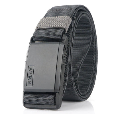 Men's Stretch Nylon Magnetic Clasp Buckle Belt