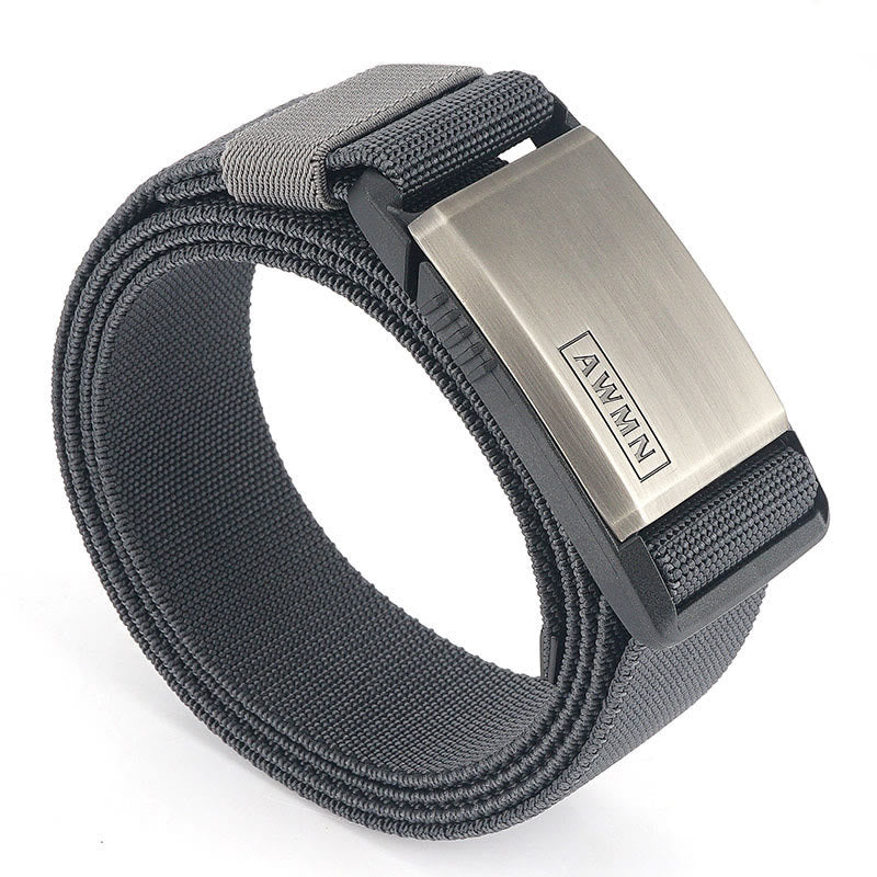 Men's Stretch Nylon Magnetic Clasp Buckle Belt