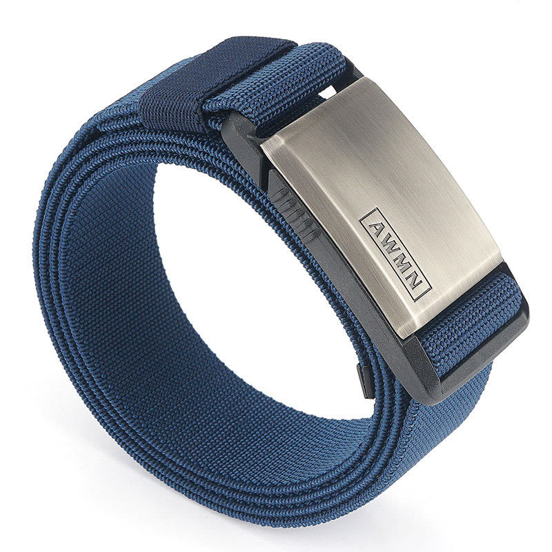Men's Stretch Nylon Magnetic Clasp Buckle Belt