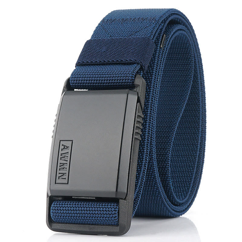 Men's Stretch Nylon Magnetic Clasp Buckle Belt