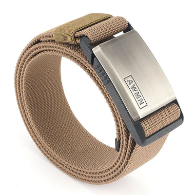 Men's Stretch Nylon Magnetic Clasp Buckle Belt