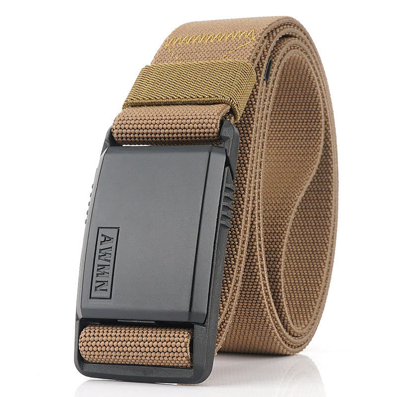 Men's Stretch Nylon Magnetic Clasp Buckle Belt