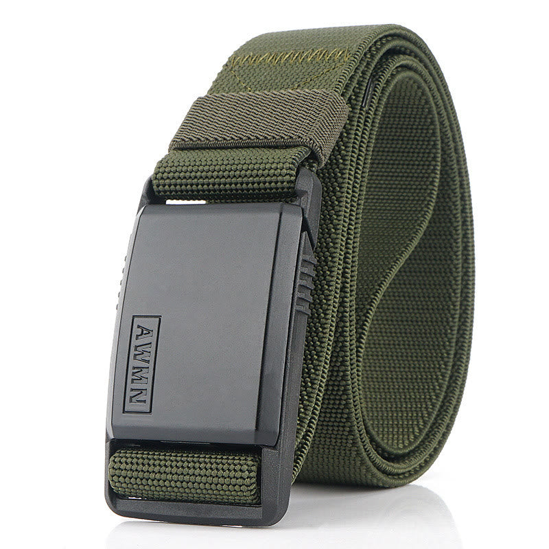 Men's Stretch Nylon Magnetic Clasp Buckle Belt