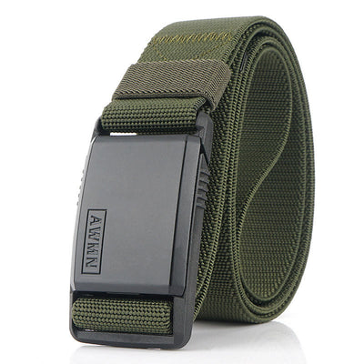 Men's Stretch Nylon Magnetic Clasp Buckle Belt