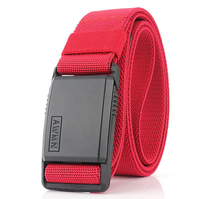 Men's Stretch Nylon Magnetic Clasp Buckle Belt