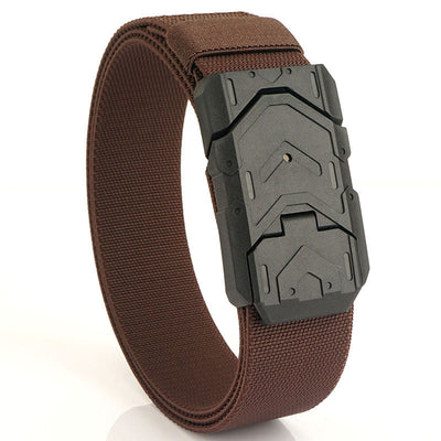 Men's Quick Release Magnetic Buckle Stretchable Nylon Belt