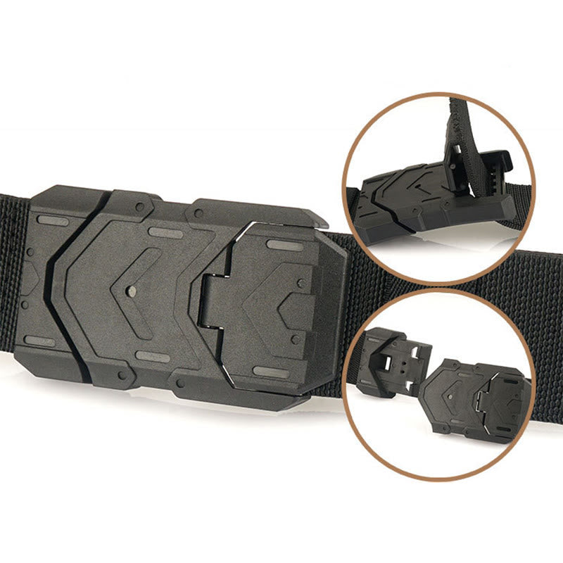 Men's Quick Release Magnetic Buckle Stretchable Nylon Belt