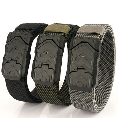 Men's Quick Release Magnetic Buckle Stretchable Nylon Belt