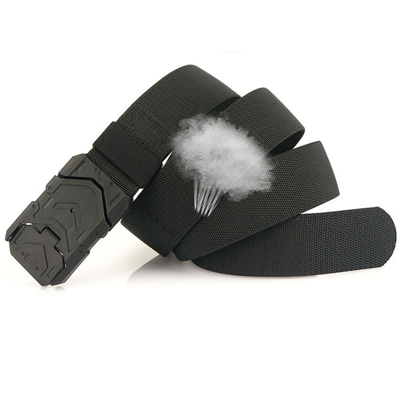 Men's Quick Release Magnetic Buckle Stretchable Nylon Belt