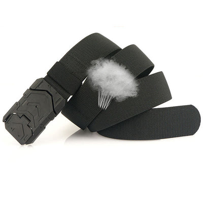Men's Quick Release Magnetic Buckle Stretchable Nylon Belt