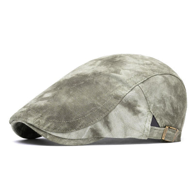 Spring Stylish Tie-dyed Newsboy Cotton Beret Hat