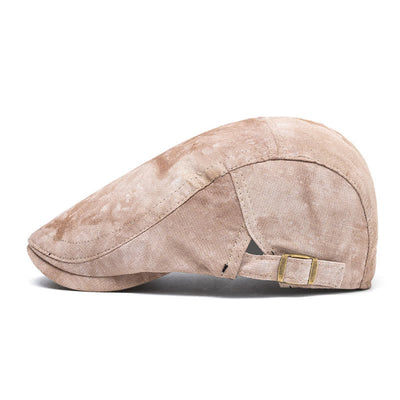 Spring Stylish Tie-dyed Newsboy Cotton Beret Hat