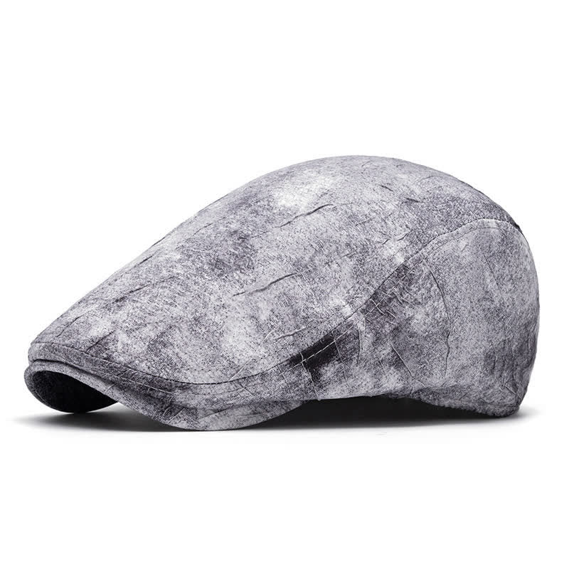 Graffiti Pattern Tie-dyed Newsboy Cotton Beret Hat