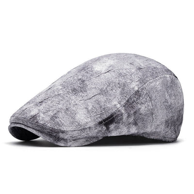 Graffiti Pattern Tie-dyed Newsboy Cotton Beret Hat