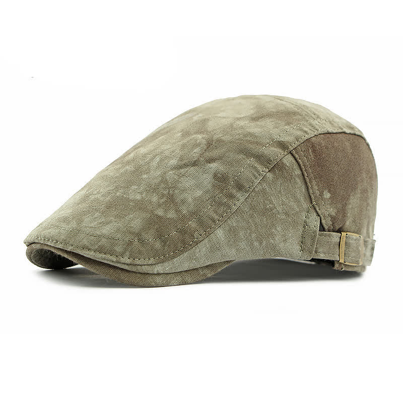 Vintage Style Tie-dyed Cotton Newsboy Beret Hat