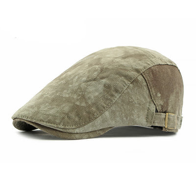 Vintage Style Tie-dyed Cotton Newsboy Beret Hat