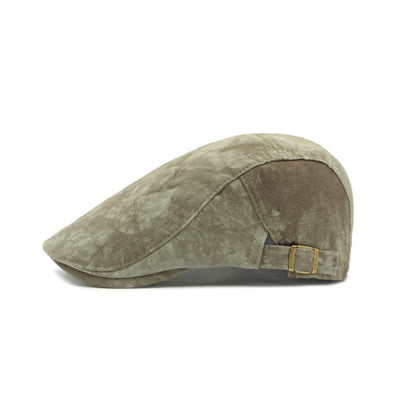 Vintage Style Tie-dyed Cotton Newsboy Beret Hat