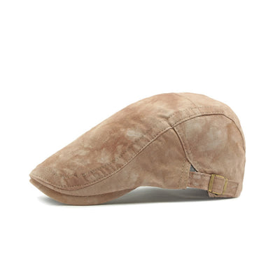 Vintage Style Tie-dyed Cotton Newsboy Beret Hat