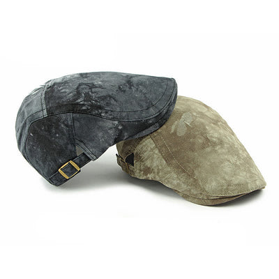 Vintage Style Tie-dyed Cotton Newsboy Beret Hat