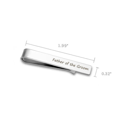 Custom Your Text Wedding Tie Bar For Neckties