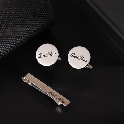 3pcs Set Groomsman Tie Clip For Wedding Suit