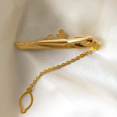 Warship Shape With Anchor Tie Clip For Suit