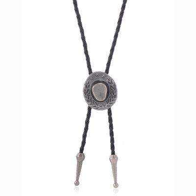 Bronze Charm Cowboy Hat Pendant Bolo Tie