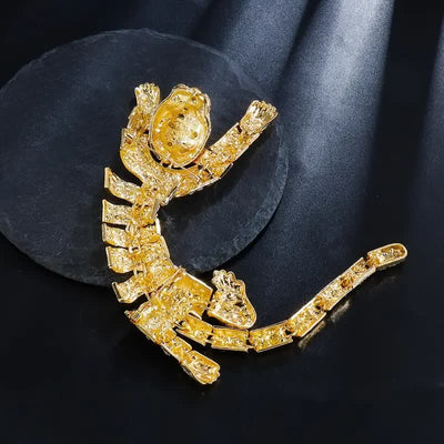 Men's Majestic Tiger Large Luxury Sparkling Rhinestone Brooch