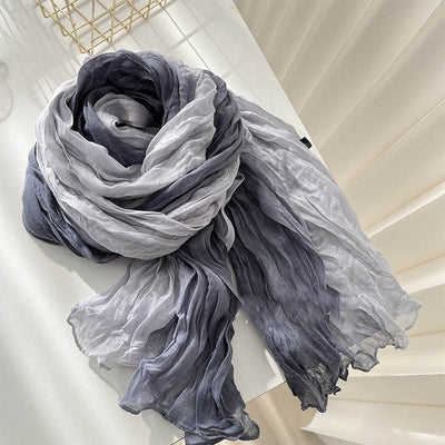 Women's Gradient Solid Color Thin Scarf
