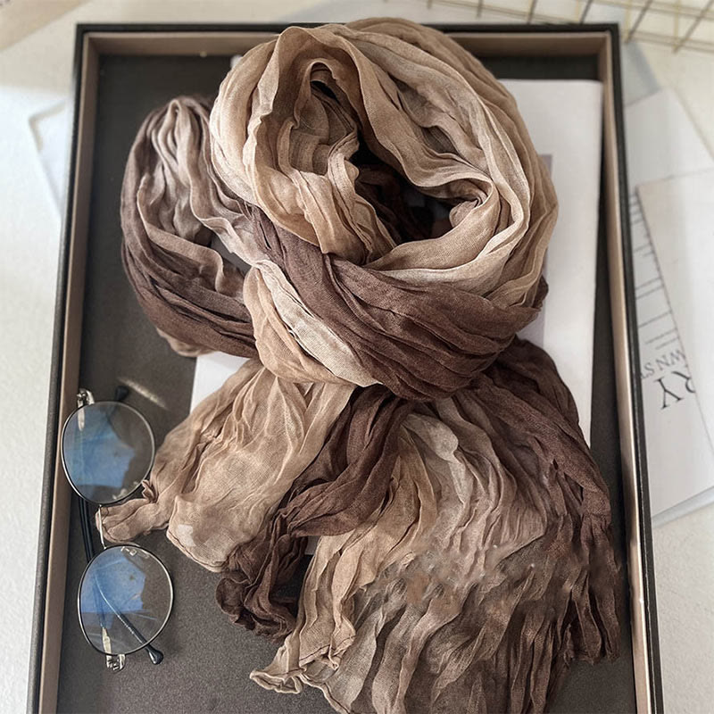 Women's Gradient Solid Color Thin Scarf