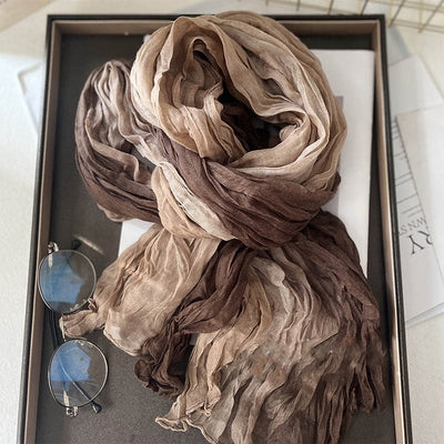 Women's Gradient Solid Color Thin Scarf