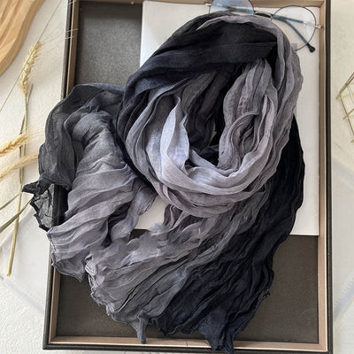 Women's Gradient Solid Color Thin Scarf