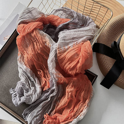 Women's Gradient Solid Color Thin Scarf