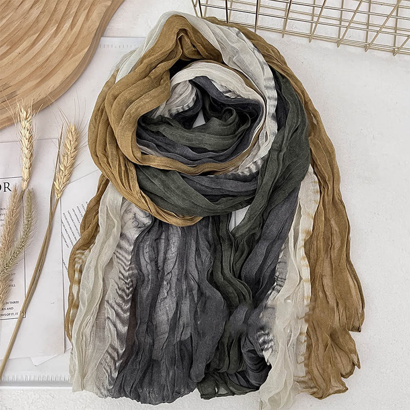 Women's Gradient Solid Color Thin Scarf