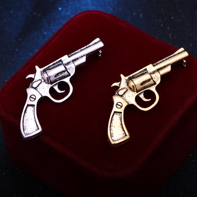 Men's Mini Vintage Domineering Pistol-Shape Brooch