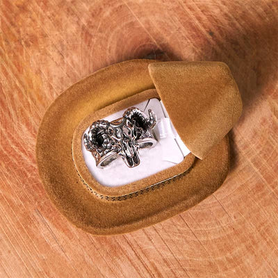 Deer Flag DIY Hidden Knife Belt Buckle With Ghost Goat Ring Bundle Set