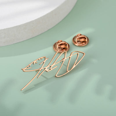 Custom Your Name Brooch Stainless Steel Suit Accessories