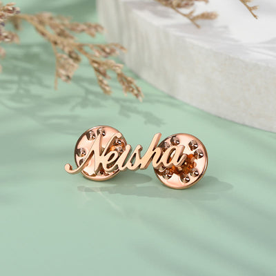 Custom Your Name Brooch Stainless Steel Suit Accessories