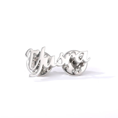 Custom Your Name Brooch Stainless Steel Suit Accessories