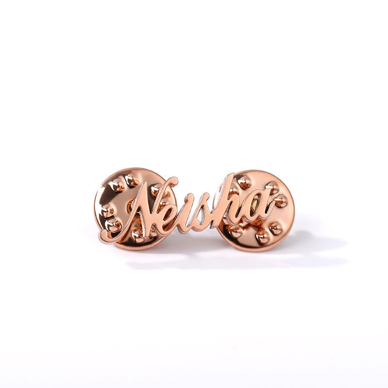 Custom Your Name Brooch Stainless Steel Suit Accessories