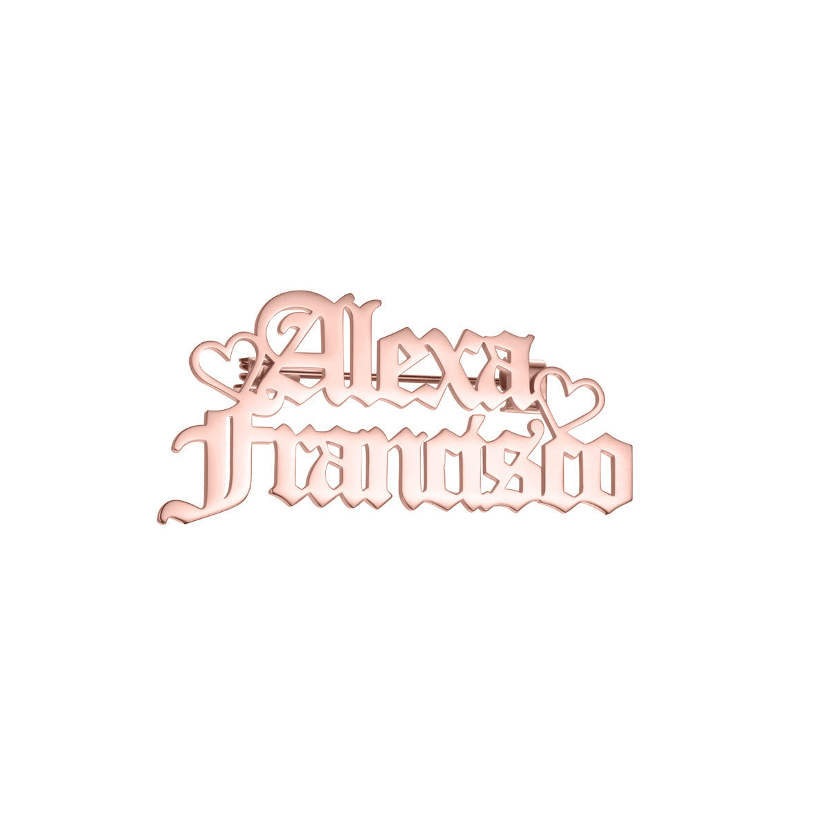 Custom Two Names Brooch Stainless Steel Suit Accessories