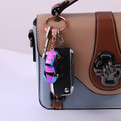 Decorative LED Light Effect Car Shape Keychain