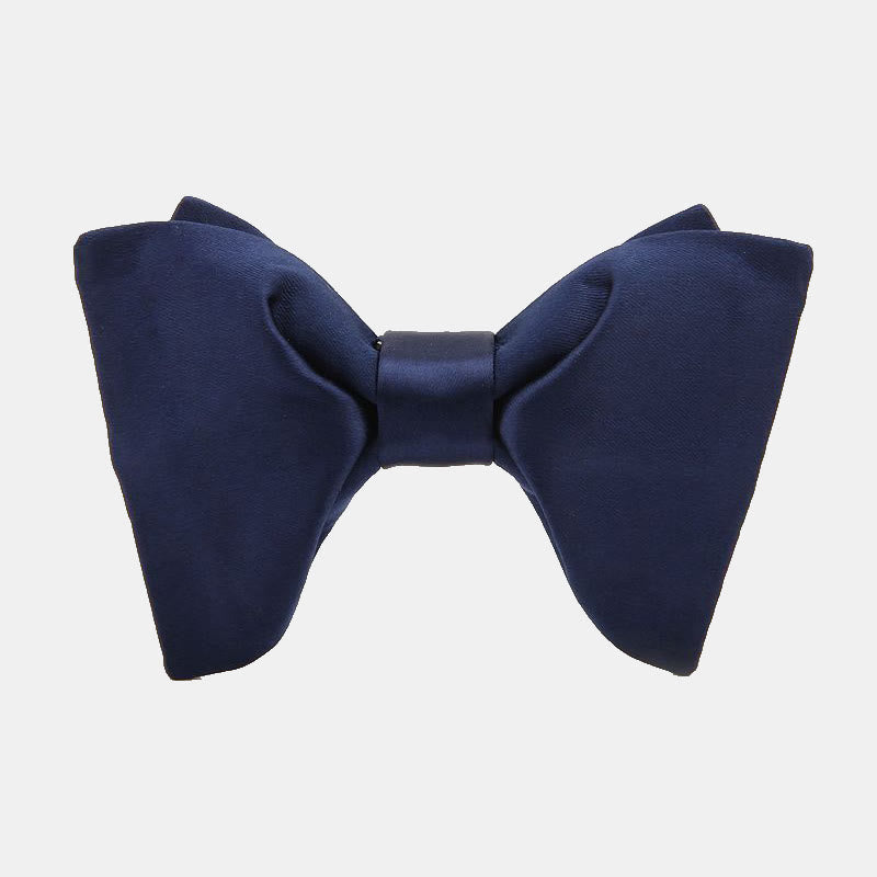 Men's Paisley Solid Color Oversized Pointed Bow Tie